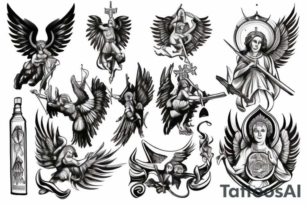 saint Michael the archangel tattoo idea