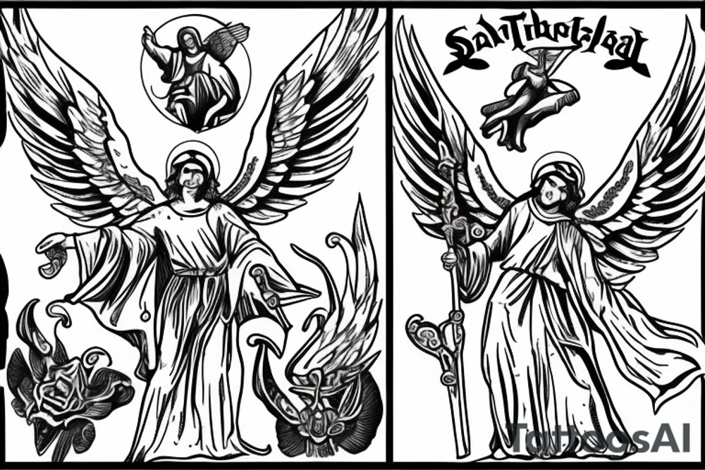 saint Michael the archangel tattoo idea