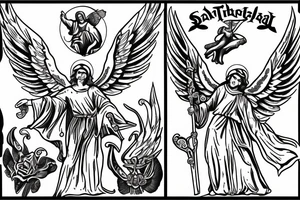 saint Michael the archangel tattoo idea