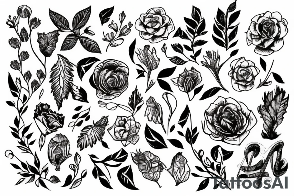A life involving women, music, plants and design. tattoo idea