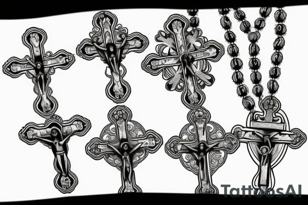 rosary beads tattoo idea