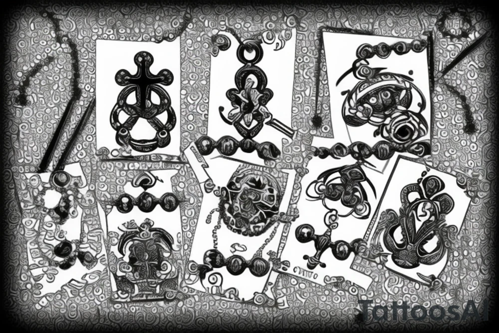 rosary beads tattoo idea