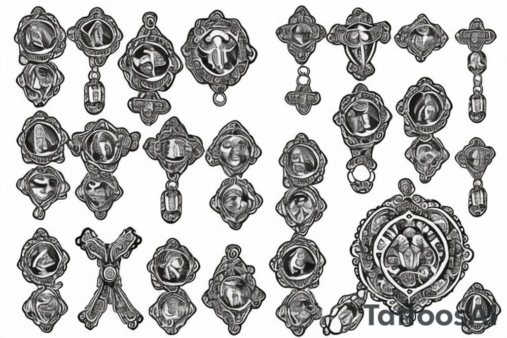 rosary beads tattoo idea