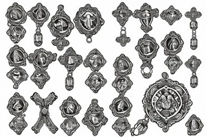rosary beads tattoo idea