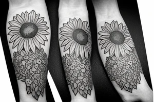sunflower at the molecular level tattoo idea