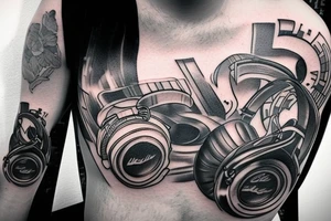 Music/DJ themed tattoo, could potentially include headphones. Also an avicii fan so maybe a knod to him tattoo idea