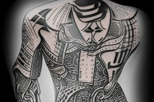 King chess piece with chess board behind tattoo idea