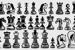 King chess piece with chess board behind tattoo idea