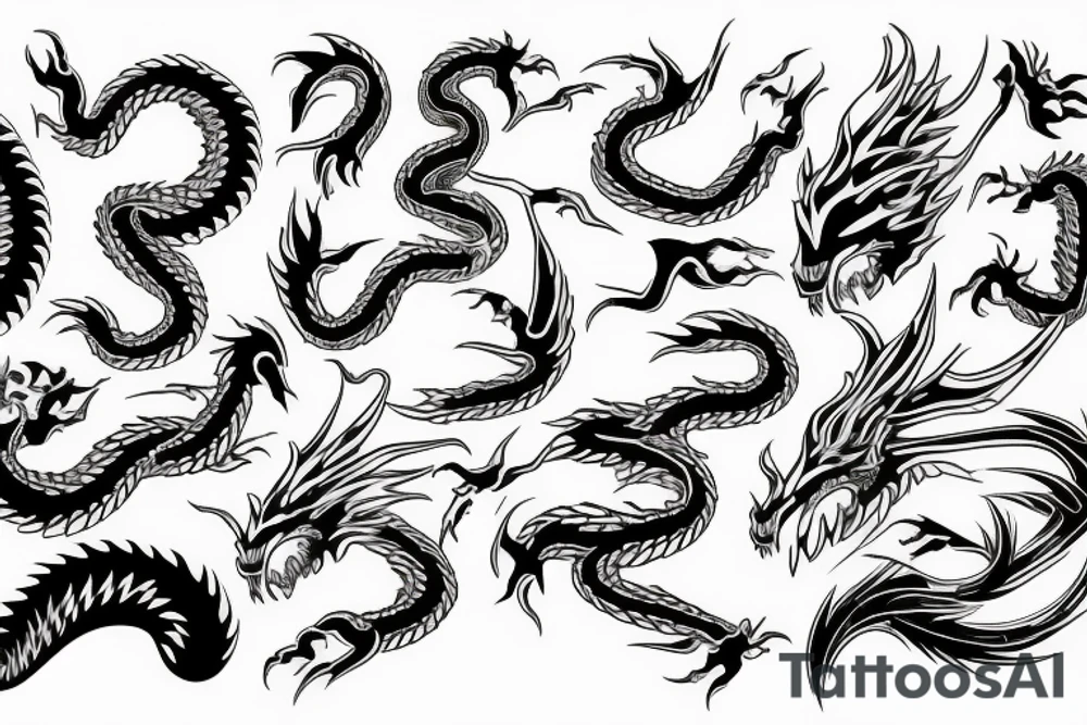 "pspsps" with dragon tattoo idea