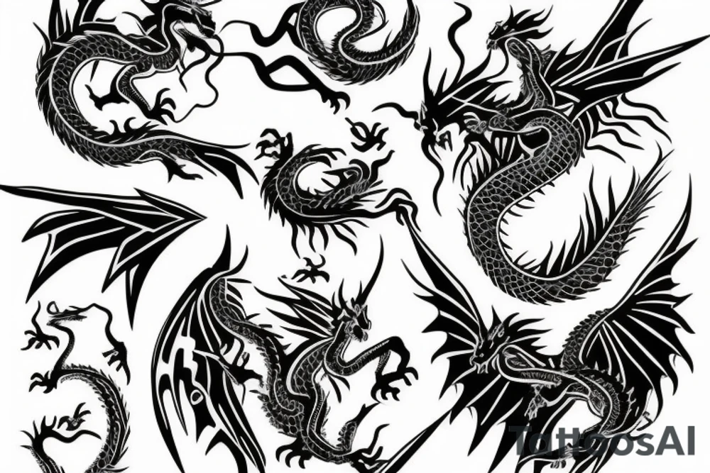 "pspsps" with dragon tattoo idea