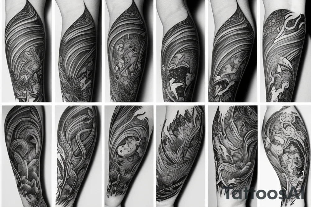Phoenix with moon tattoo idea