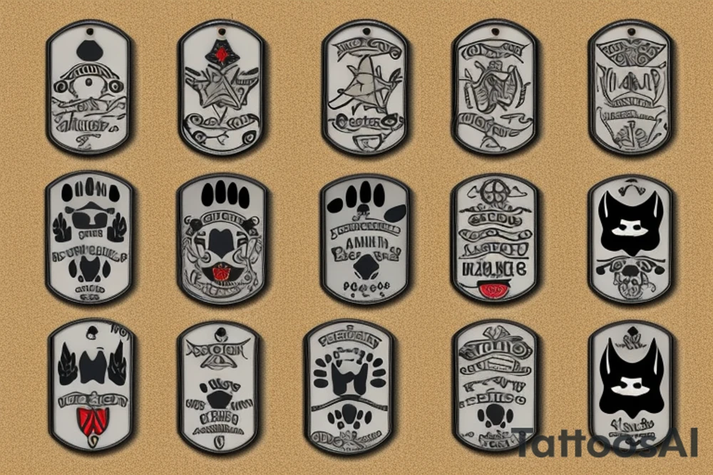 dog tags for all braches of the military tattoo idea