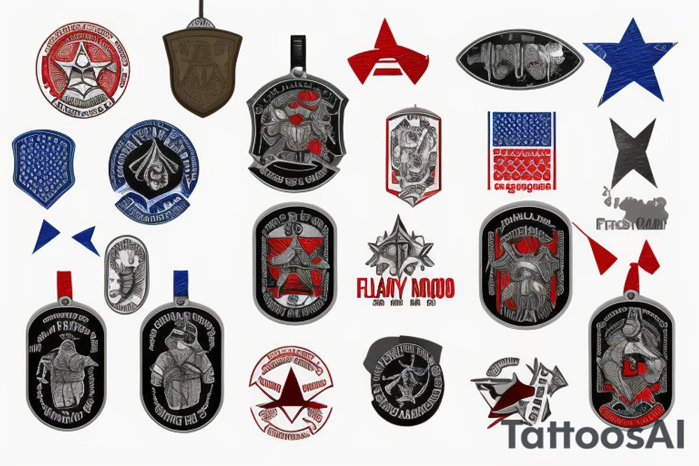 dog tags for all branches of the military tattoo idea