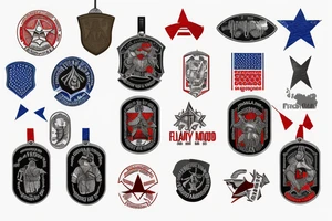 dog tags for all branches of the military tattoo idea