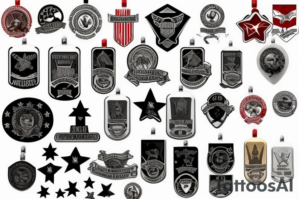 military dog tags tattoo idea