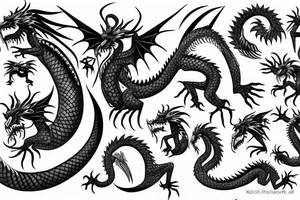greek dragon tattoo idea