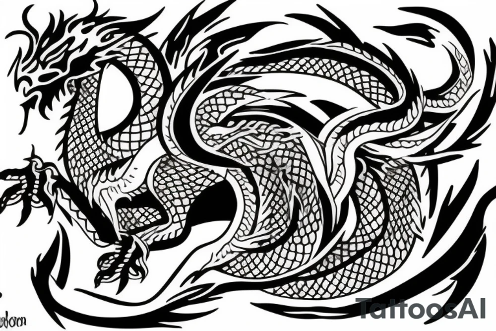 greek dragon tattoo idea
