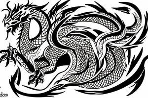greek dragon tattoo idea