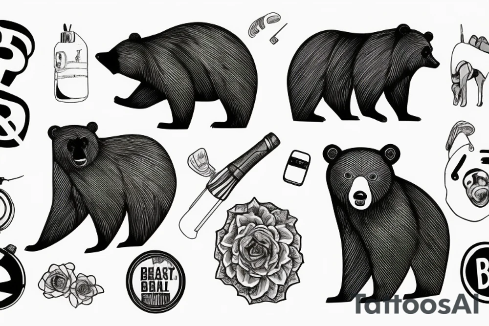 Bear dj tattoo idea