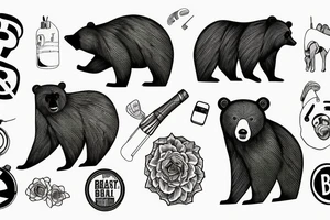 Bear dj tattoo idea