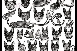 sphynx cat tattoo idea