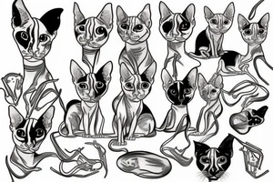 sphynx cat tattoo idea