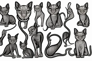 sphynx cat tattoo idea