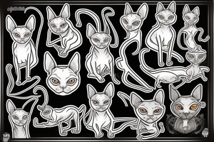 sphynx cat tattoo idea
