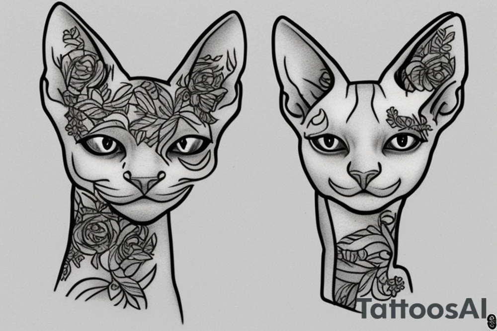 Sphynx cat tattoo idea