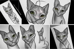 Sphynx cat tattoo idea