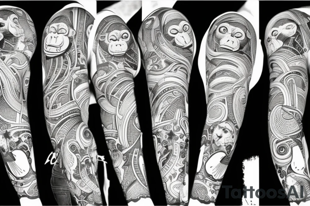 monkey with ak 47 tattoo idea
