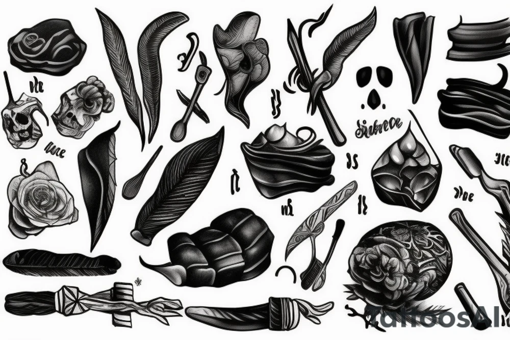 a cleaver, a rib eye, tattoo idea
