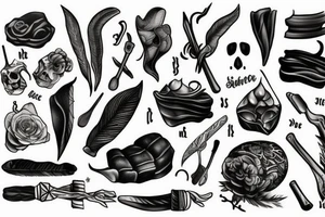 a cleaver, a rib eye, tattoo idea