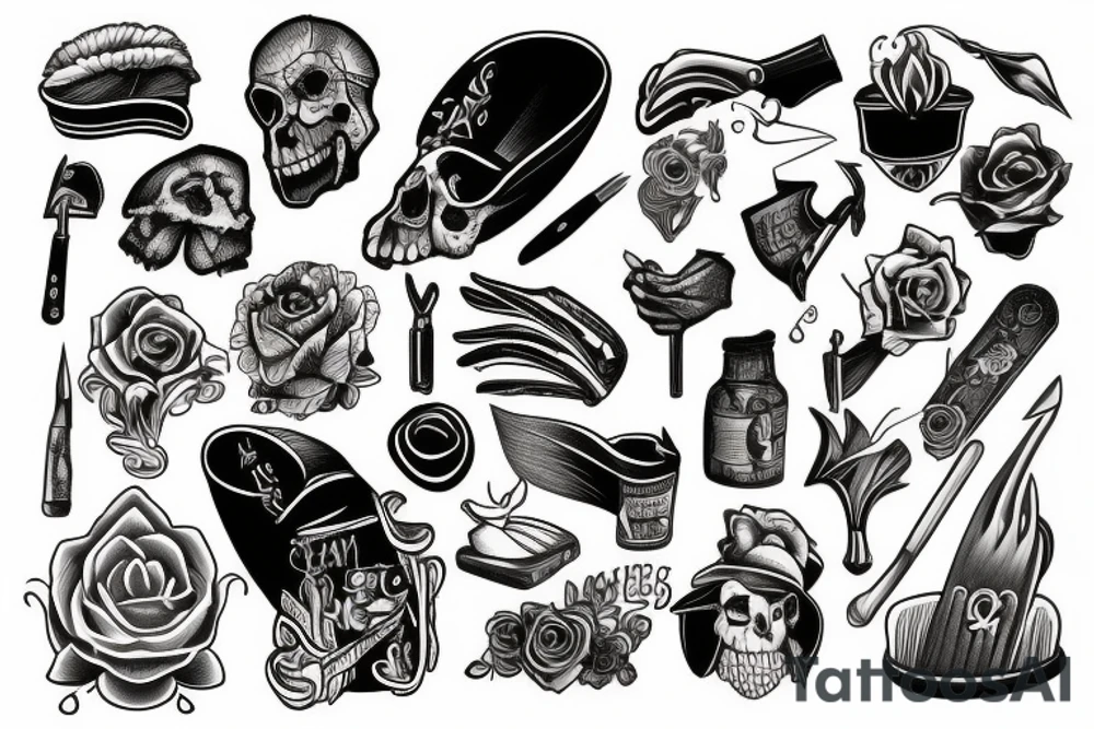 a cleaver, a rib eye tattoo idea