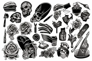a cleaver, a rib eye tattoo idea