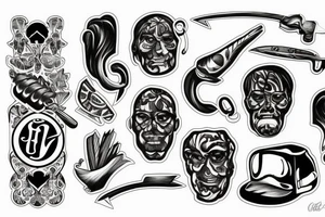 a cleaver, a rib eye tattoo idea