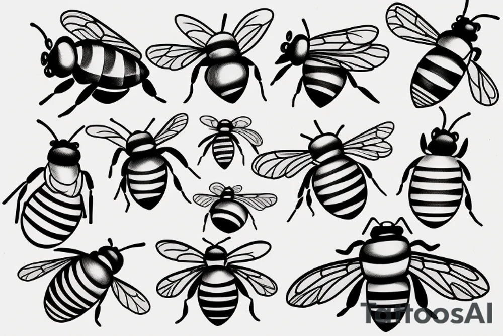 Honey bee tattoo idea