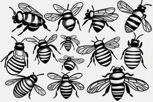 Honey bee tattoo idea