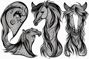 Dear with horse tattoo idea
