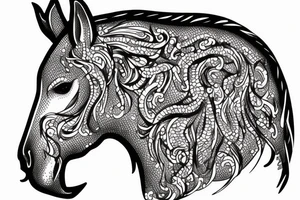 Dear chimere horse tattoo idea