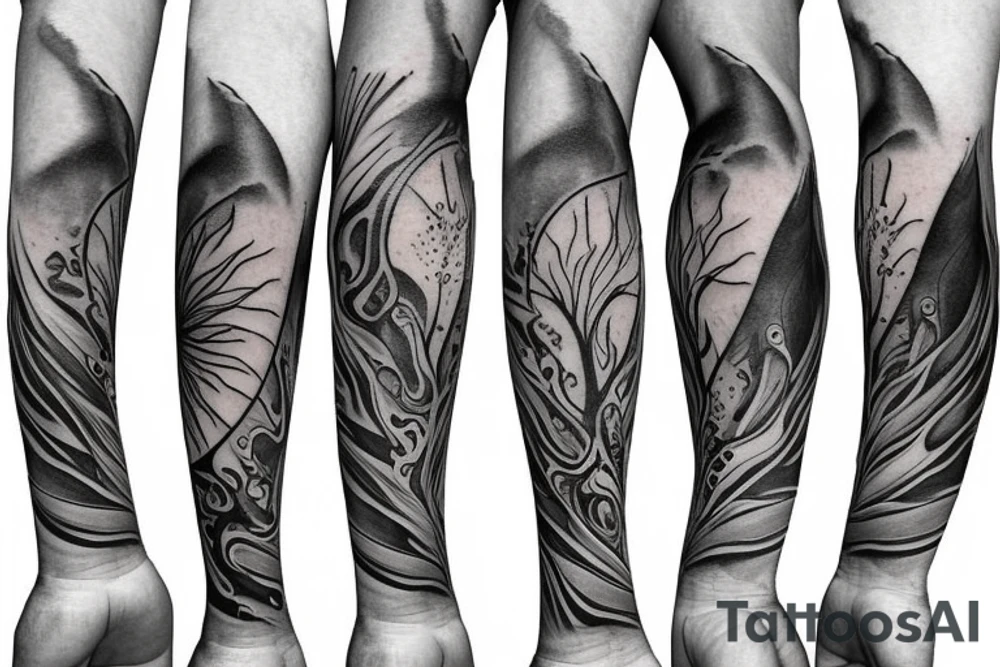 Earth air water fire forearm tattoo tattoo idea