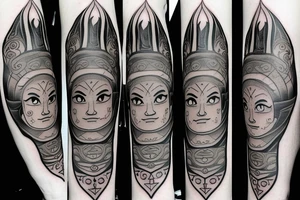 Avatar the last airbender Earth air water fire forearm tattoo tattoo idea