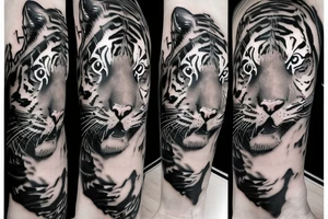 tiger, music tattoo idea