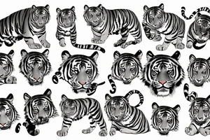 tiger, music tattoo idea