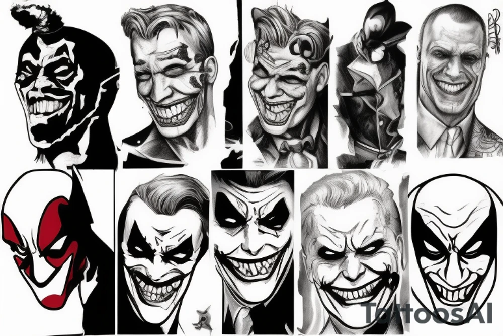Joker deadpool tattoo idea