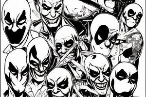 Joker deadpool tattoo idea