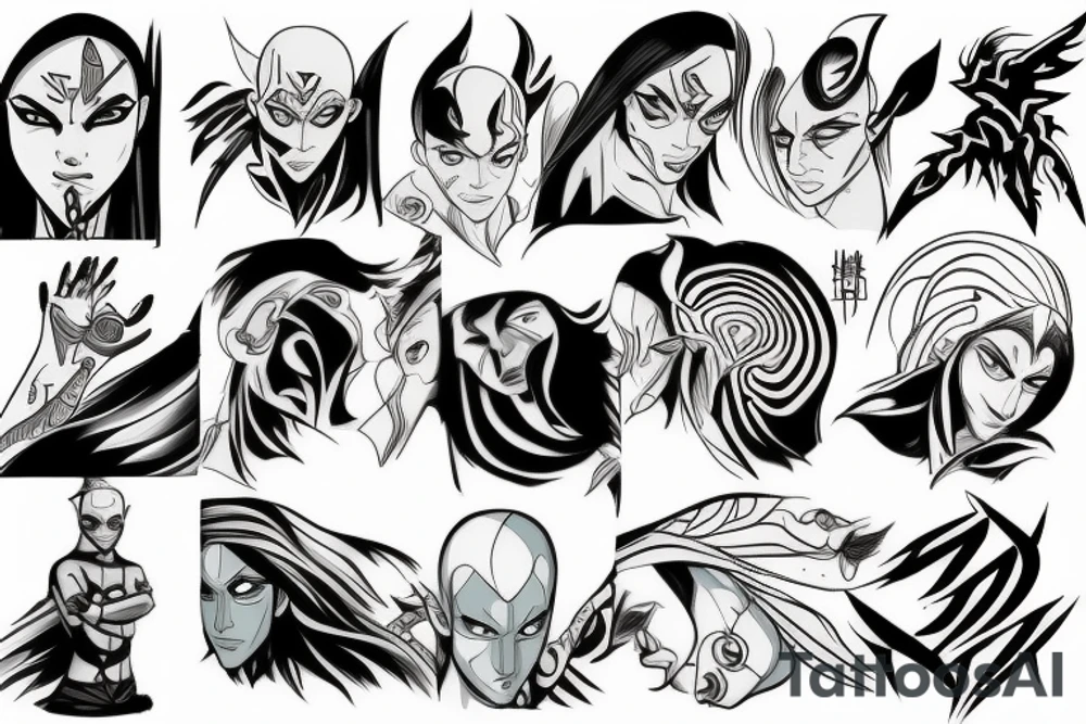 avatar in his avatar state in the last episode tattoo idea