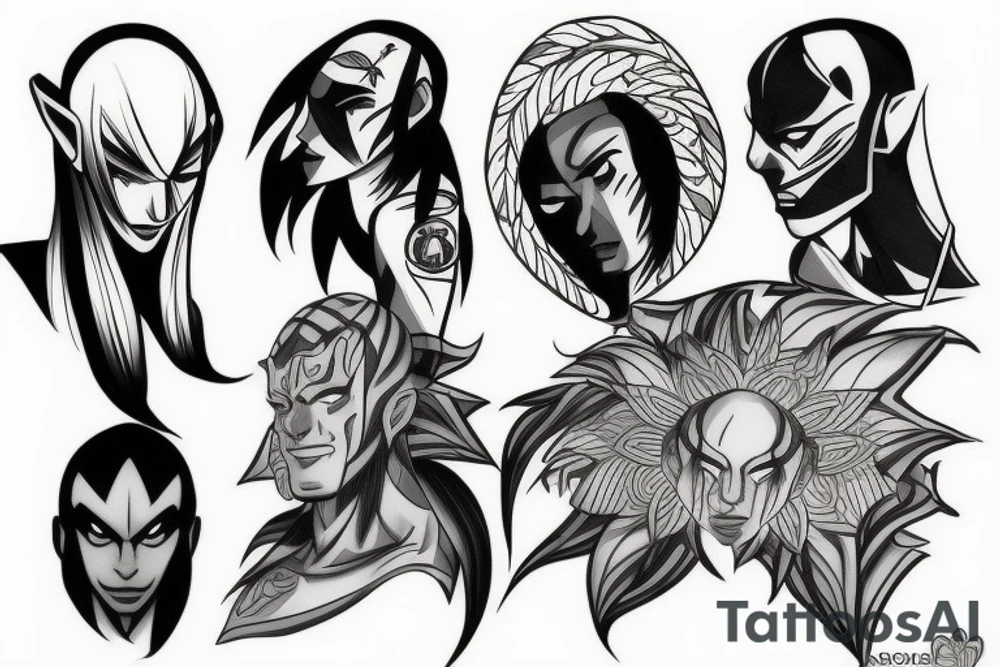 avatar in his avatar state in the last episode tattoo idea