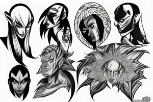 avatar in his avatar state in the last episode tattoo idea