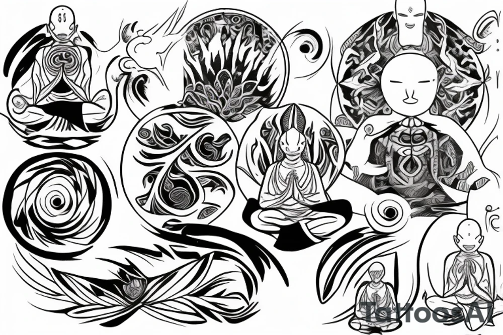 aang meditating tattoo idea